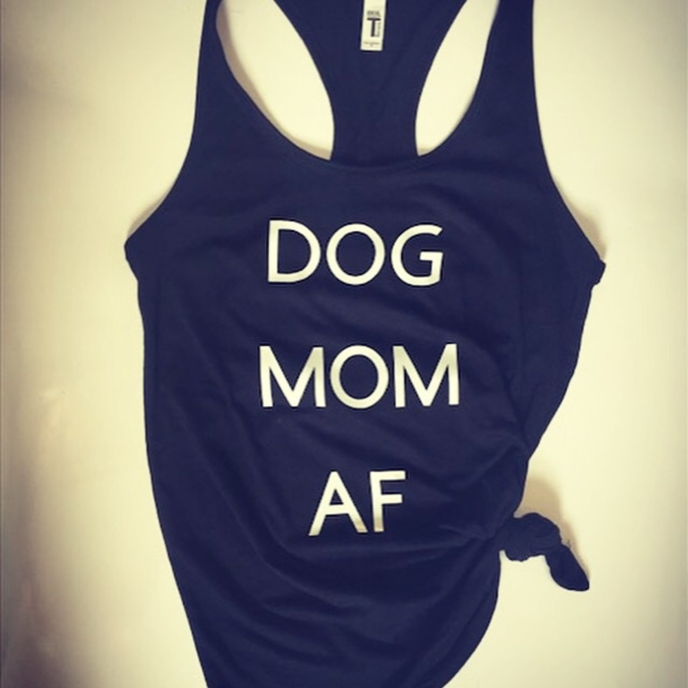 Dog mom AF tank top